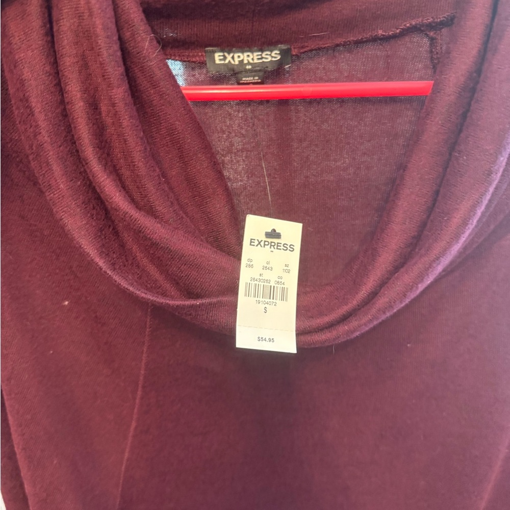 NWT express cowl neck sweater size small